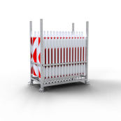 SET | with 30 traffic panels | on storage and transport pallet | with foil RA1/A, red/white | on both sides arrowed | Plastic traffic panel type 60